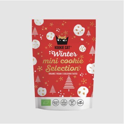 Χριστουγεννιάτικα Mini Βιολογικά Μπισκότα Βρώμης σε 5 Γεύσεις Kookie Cat Roobar 250gr